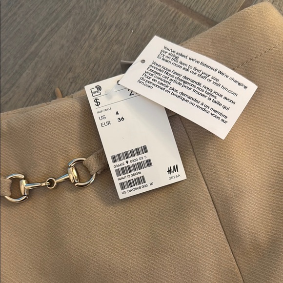 H&M Elegant Tan Skirt NWT - Picture 6 of 13
